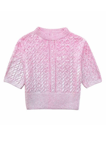 Aneesha jacquard crop sweater
