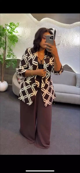 Emeline Geographic blazer set