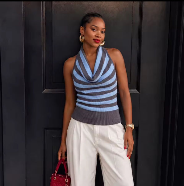 Rio knitted halter top