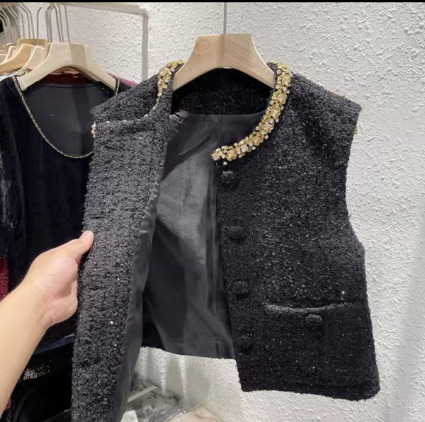 Chikanele tweed waistcoat