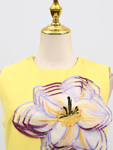 Ninnette 3D flower dress