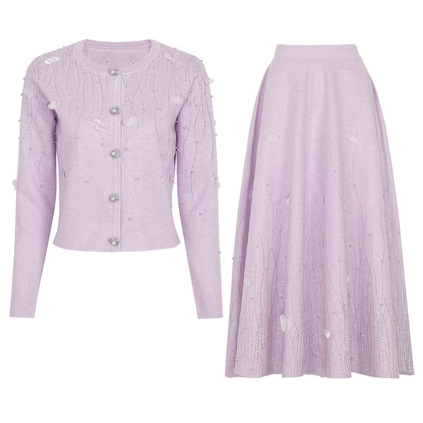 Rinaya knitted skirt set