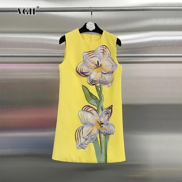 Ninnette 3D flower dress