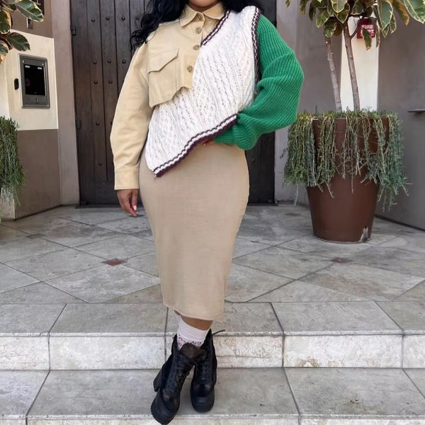 Kanejia asymmetrical knit top
