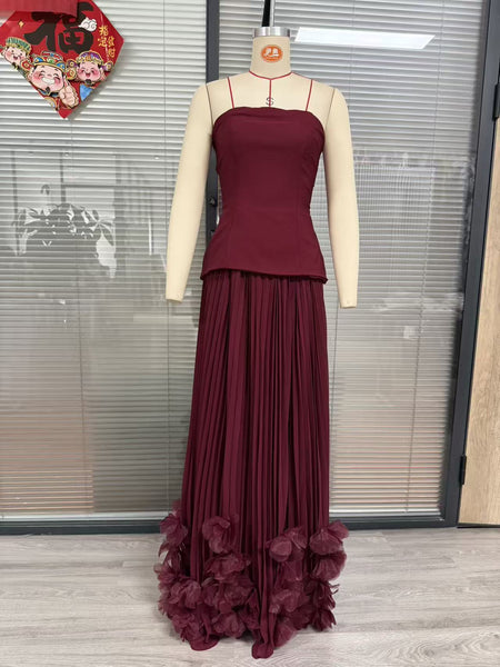 Chiasoka strapless skirt set