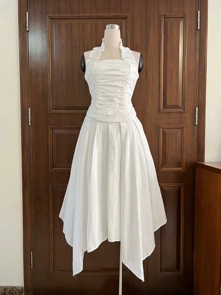 Adrianne halter neck skirt set