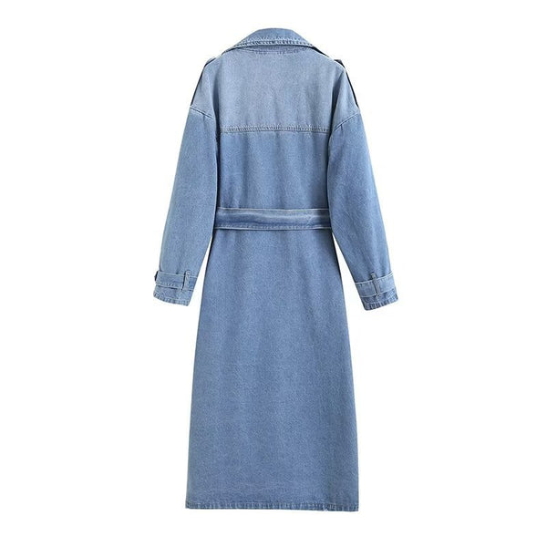 Prisner denim trench coat