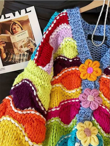 Saoirse rainbow chunky cardigan
