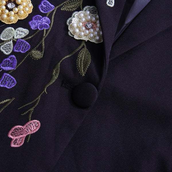 Temilola embroidery beading rhinestone blazer