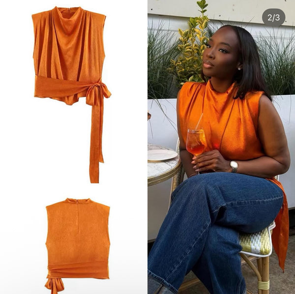 Deevah sleeveless crop top