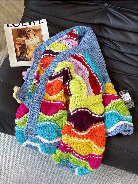 Saoirse rainbow chunky cardigan