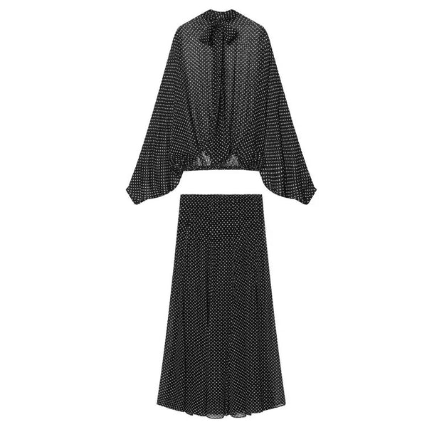 Lalita polka dot skirt set