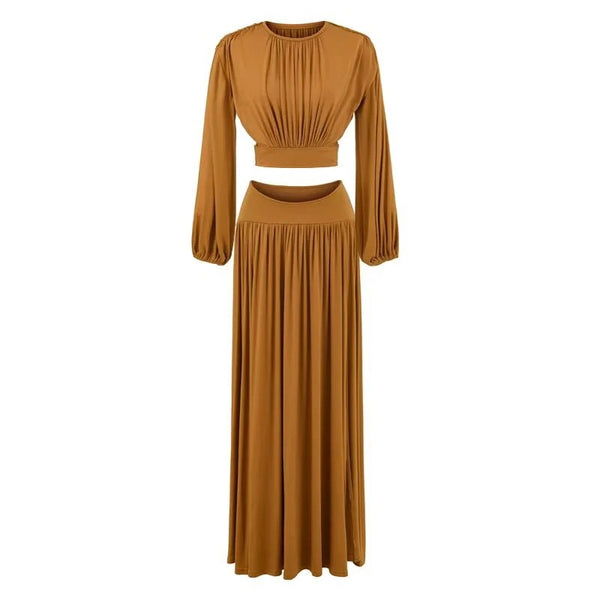 Tiannon 2 piece Crop skirt set