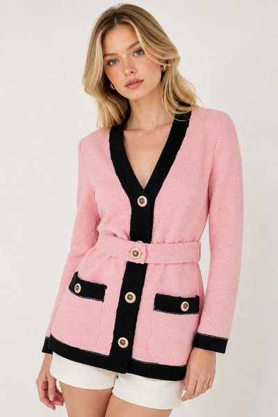 Denicka belted cardigan