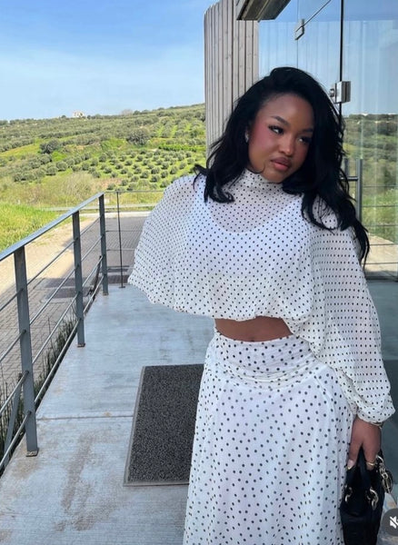 Lalita polka dot skirt set