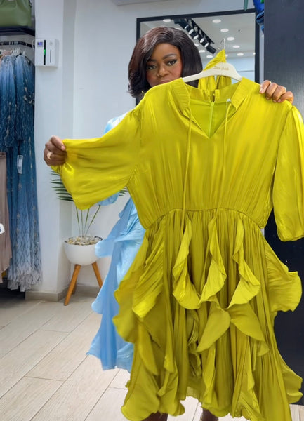 Elliza ruffle mini dress