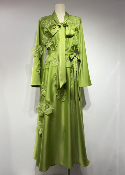 Flossy flower detail dress