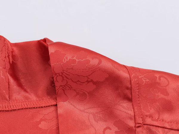 Jannine wrap feather detail trouser set