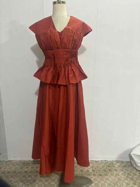 Edeline gathered skirt set