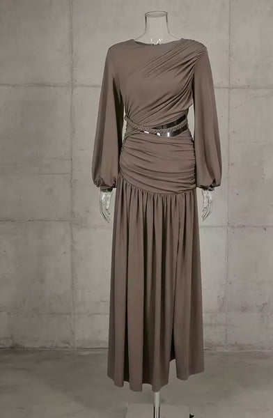 Fey asymmetrical ruched dress