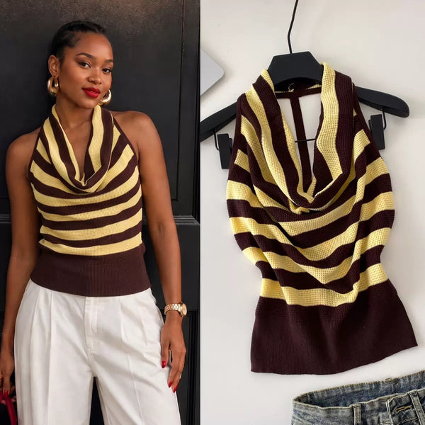 Rio knitted halter top