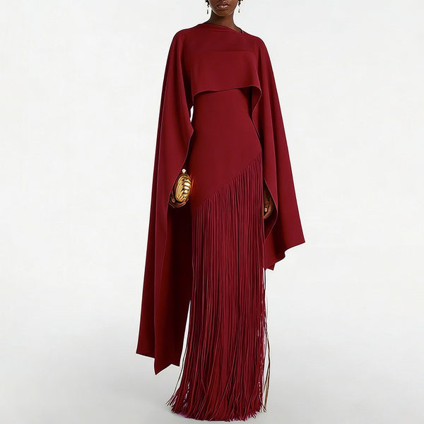 Ciandra shawl fringe dress