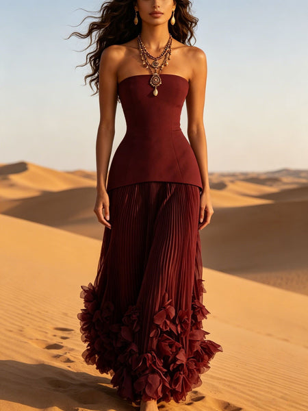 Chiasoka strapless skirt set