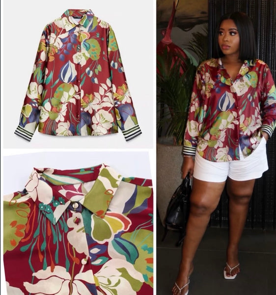 Laur print top