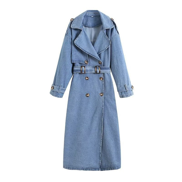 Prisner denim trench coat