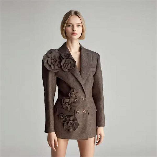 Daba 3D flower blazer