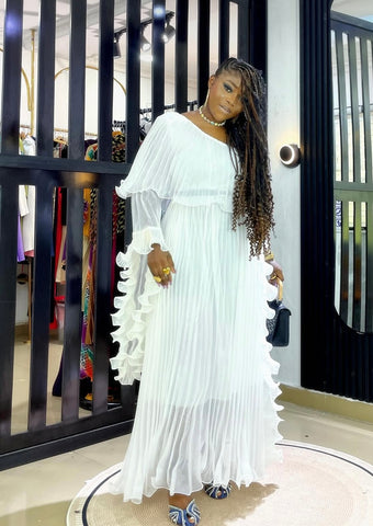 Nkechi slanted shoulder dress