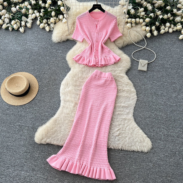 Shaylare summer knit set