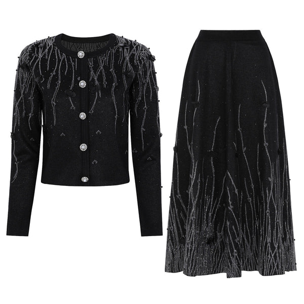 Rinaya knitted skirt set
