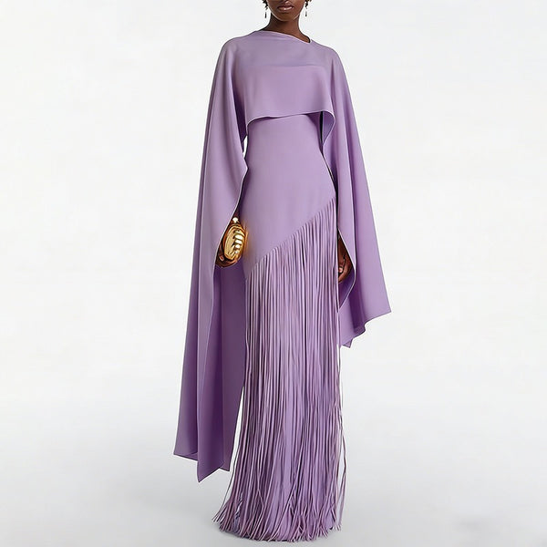 Ciandra shawl fringe dress