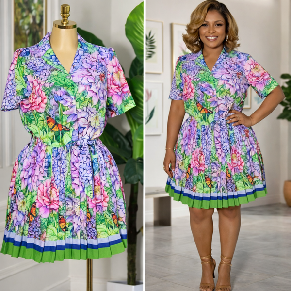 Juliqa pleated skirt set