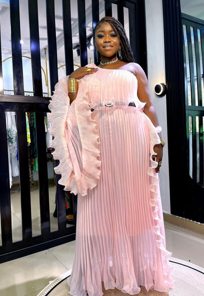 Nkechi slanted shoulder dress