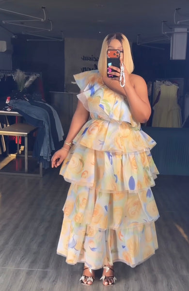 Deaon off shoulder Maxi dress