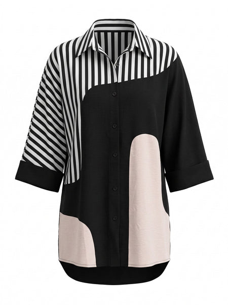Nyla contrast shirt dress