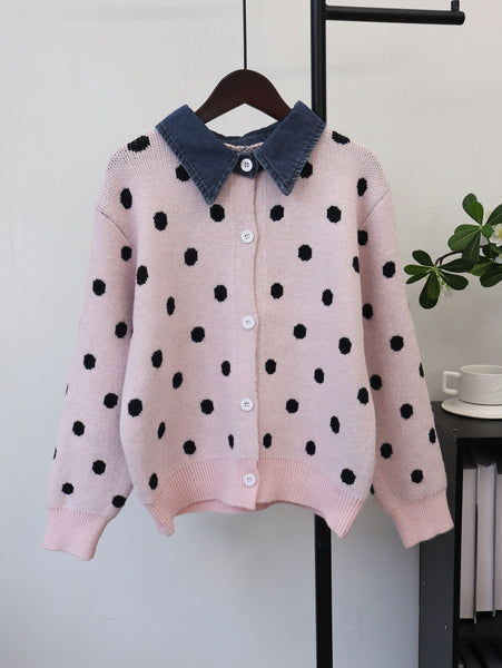 Bheki polka dot cardigan