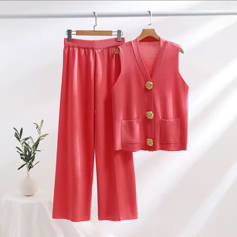 Sabine waistcoat knit Set