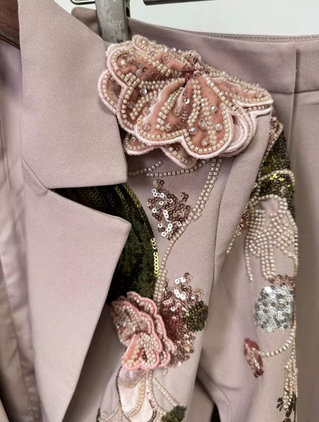 Andiswa Sequin Floral Trouser Set