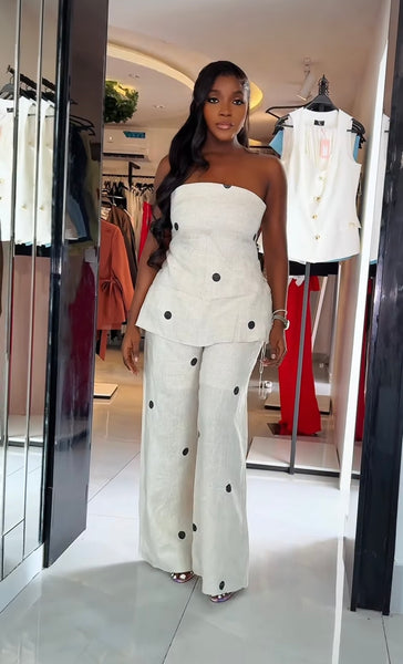Claudette polka dot set
