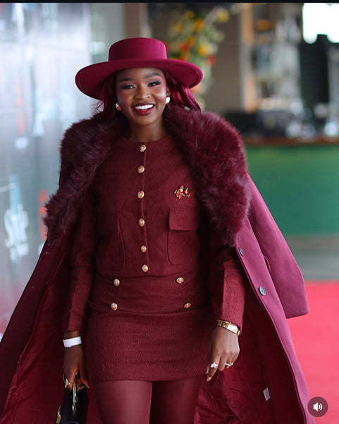 Libby fur collared coat