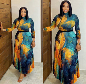 Leigha pleated two piece set