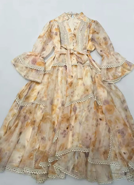 Debera vintage style print dress