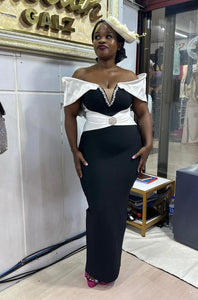 Afafa off shoulder bandage dress