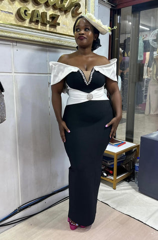 Afafa off shoulder bandage dress