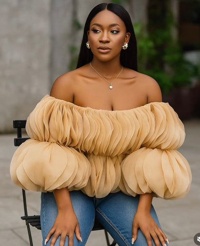 Kayo off shoulder crop top