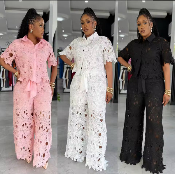 Ayana lace wide trousers