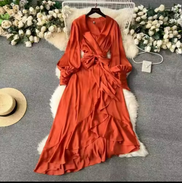 Selah irregular wrap dress